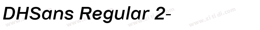 DHSans Regular 2字体转换